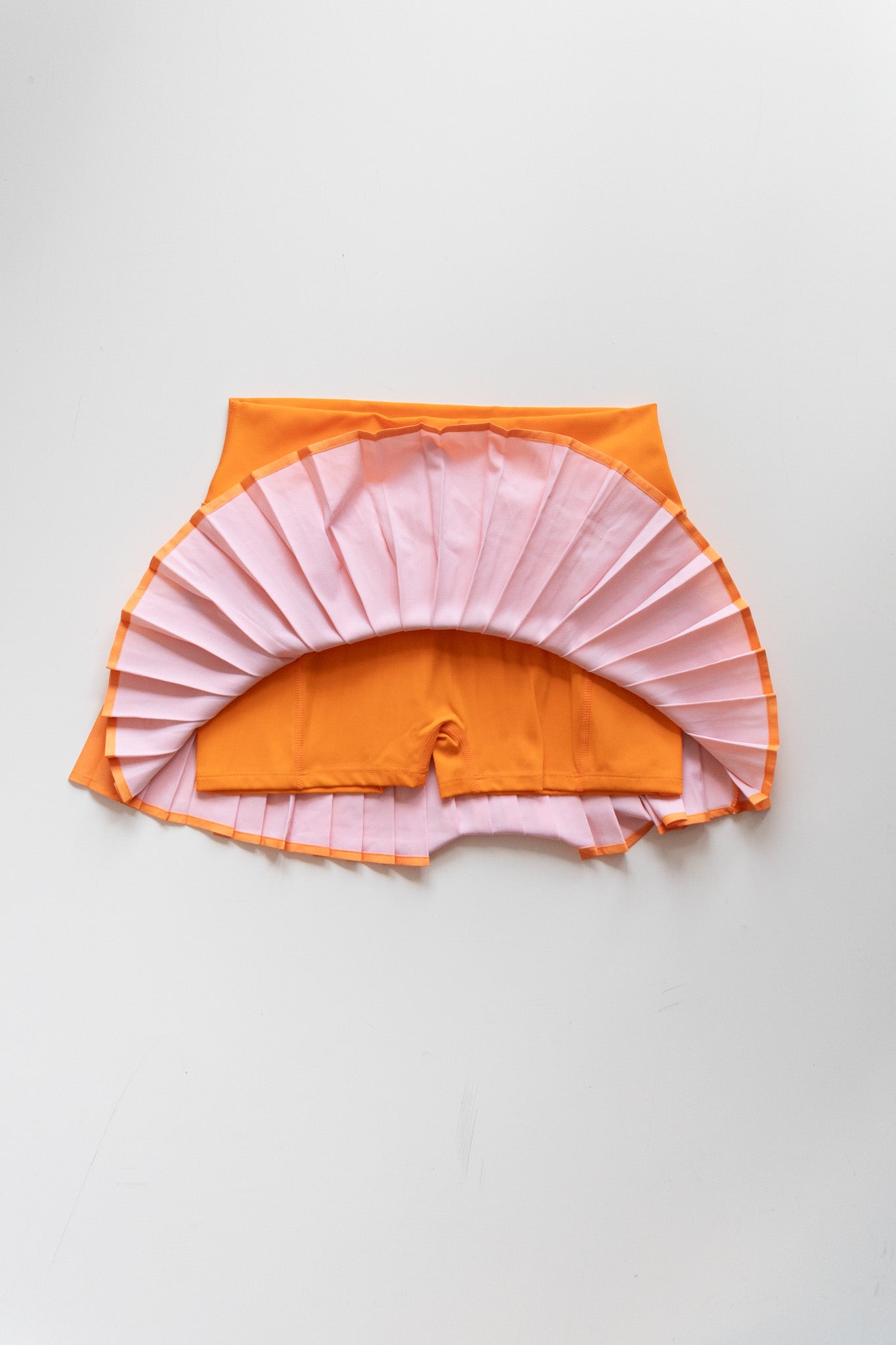 Orange Pleated Skort