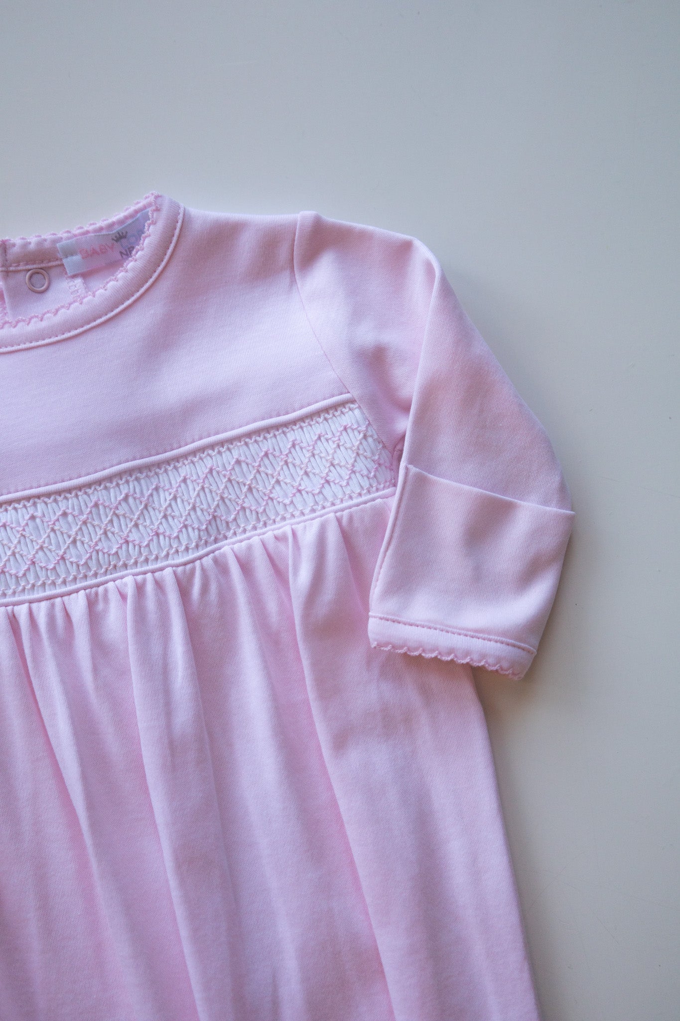 Pink Smocked Converter Gown