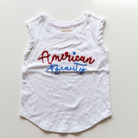 American Beauty 3d Tuff Embroidery Graphic Tank