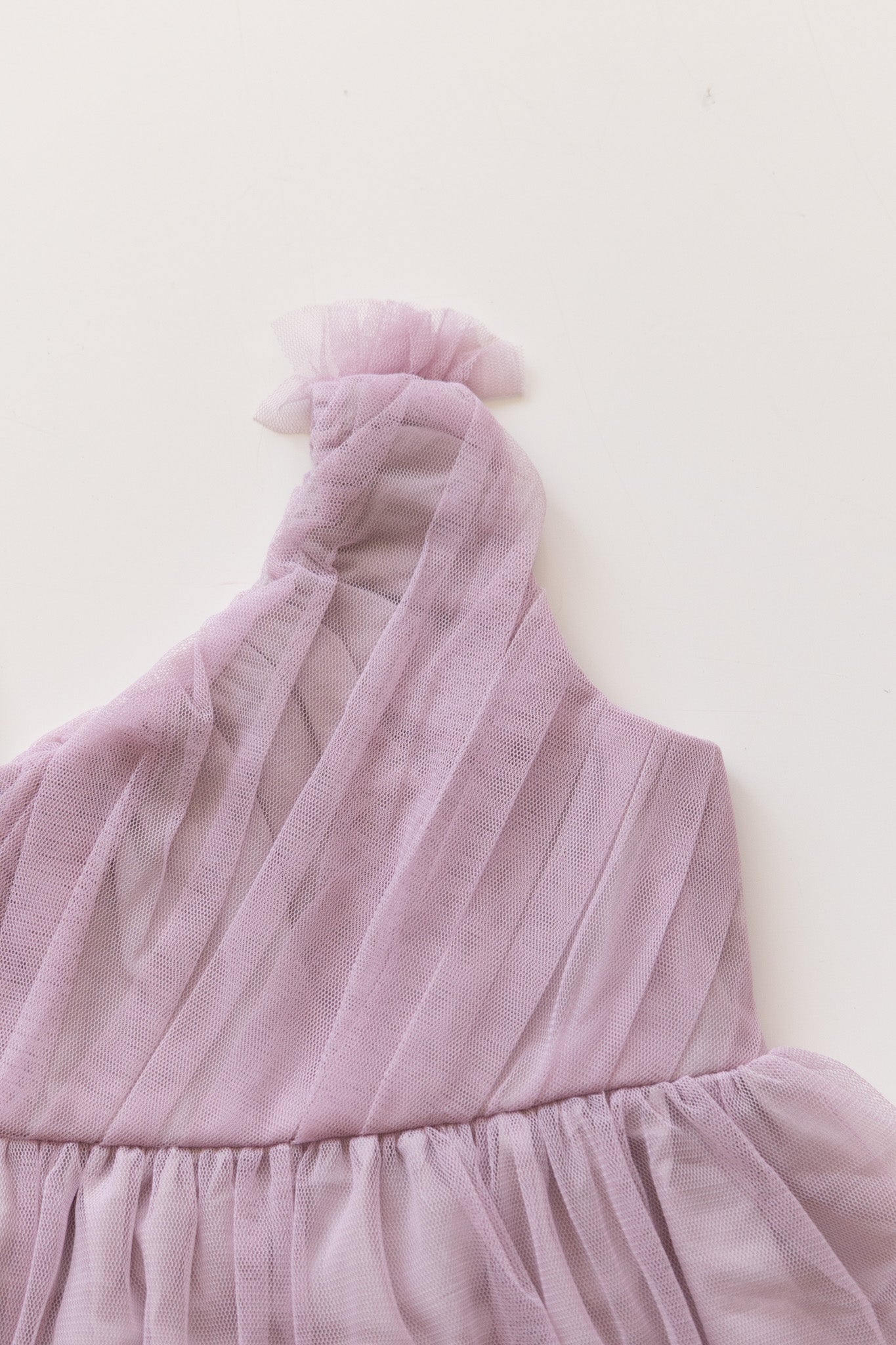 Mauve One Shoulder Tulle Dress