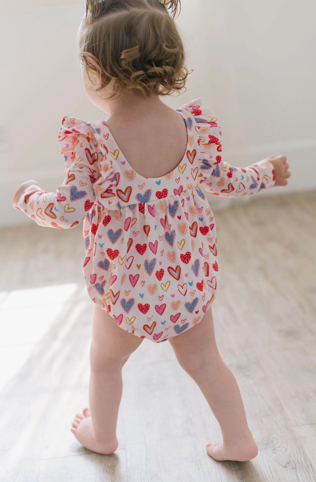 Leah Romper Heart Felt Bubble