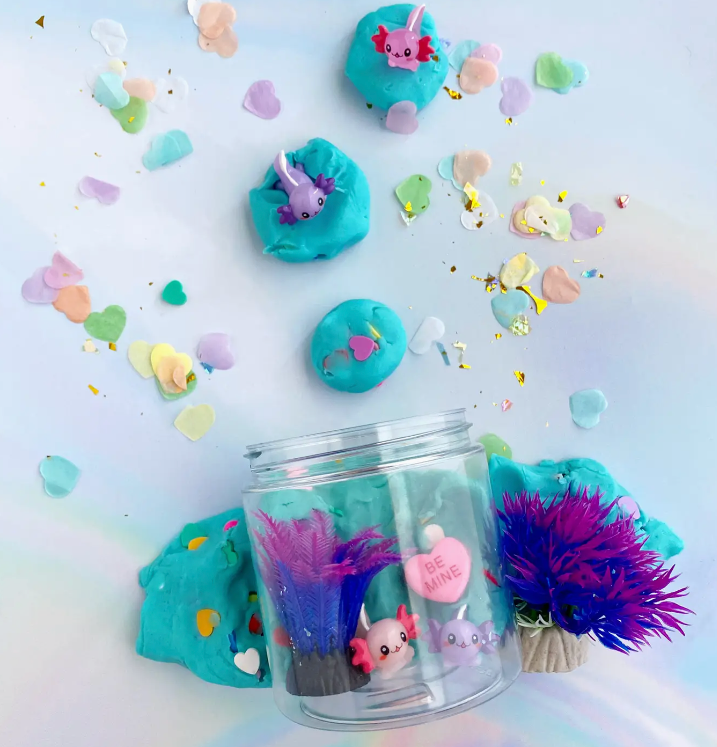 Valentine Axolotl "I Love You A Lotl" Mini Dough To Go