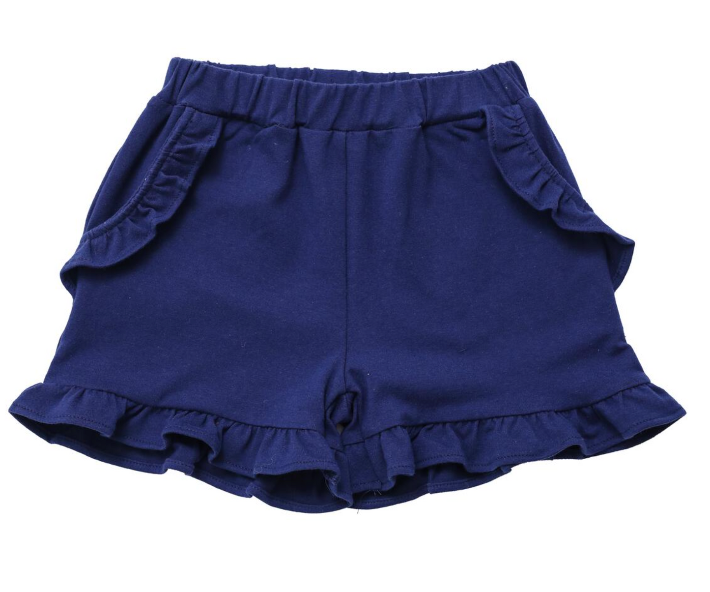 Navy Ruffle Short