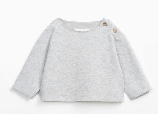 Grey Sweater made of recycled fibres | Textile Art