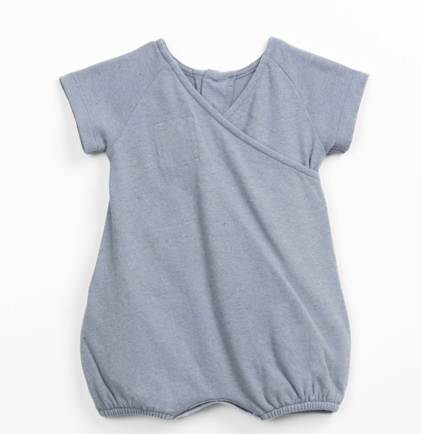 Blue Short-sleeved jumpsuit
