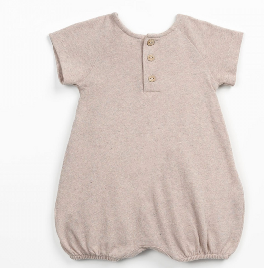 Tan Short-sleeved jumpsuit