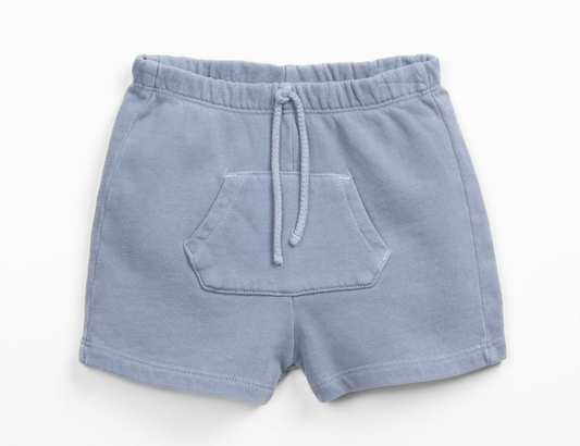 Blue Shorts in a mixture of natural fibers