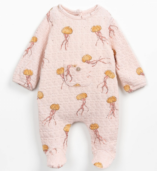 Pink Jumpsuit with jellyfish print