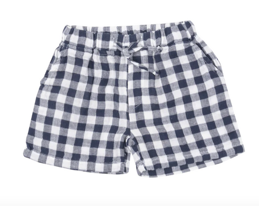 MUSLIN SHORT - GINGHAM NAVY