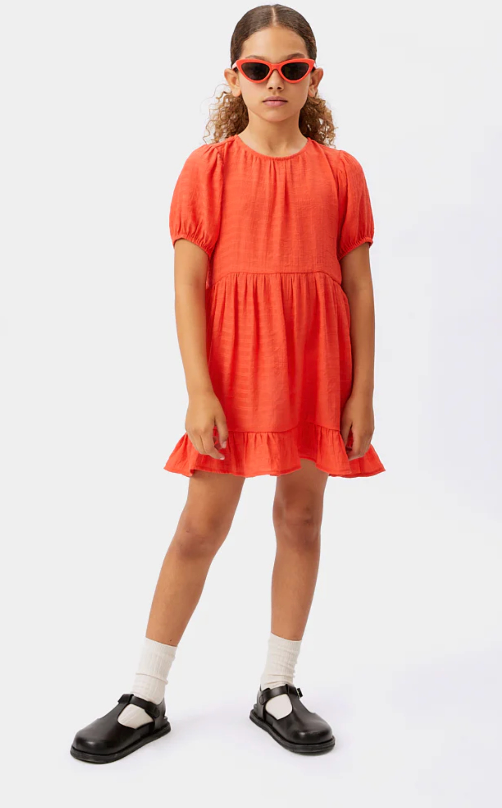 Short orange girl's dress