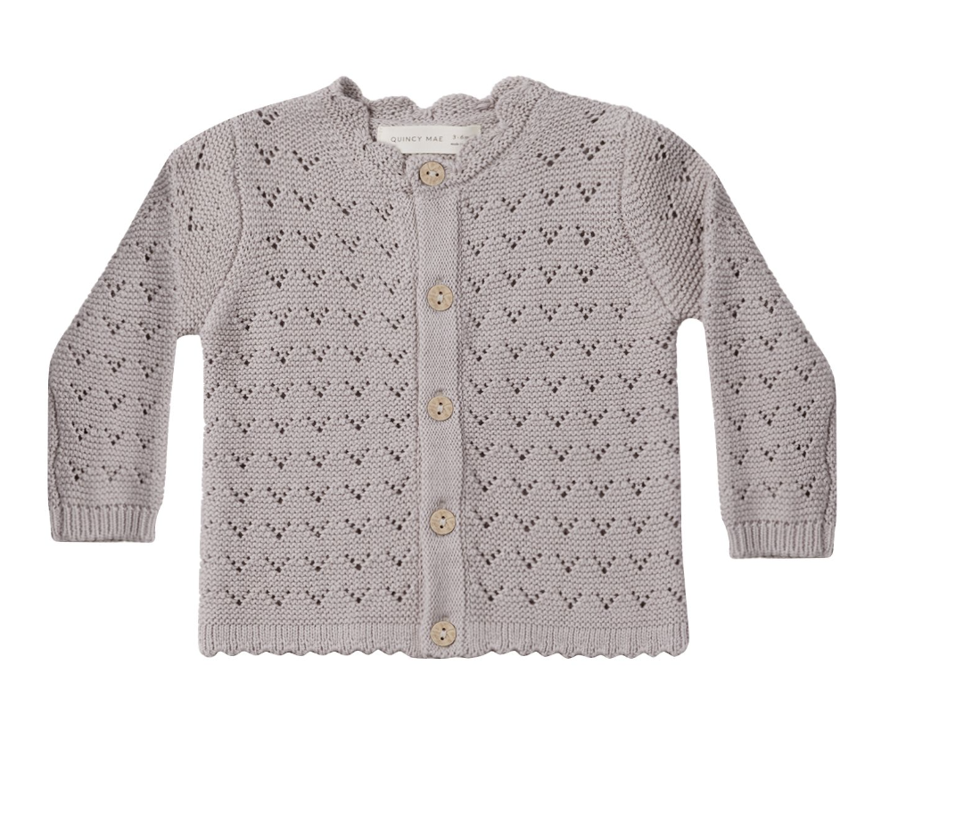 scalloped cardigan || lavender