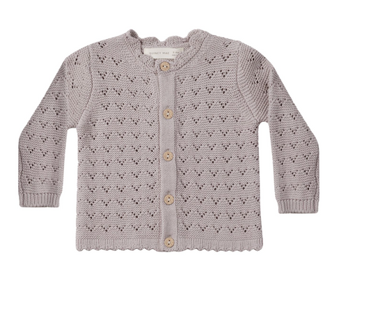 scalloped cardigan || lavender