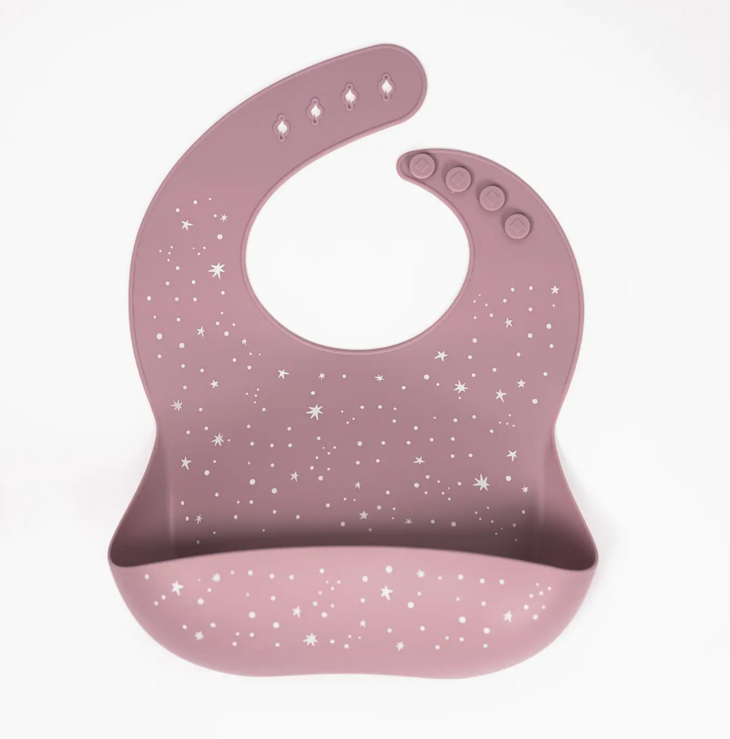 Mauve Star Silicone Bib
