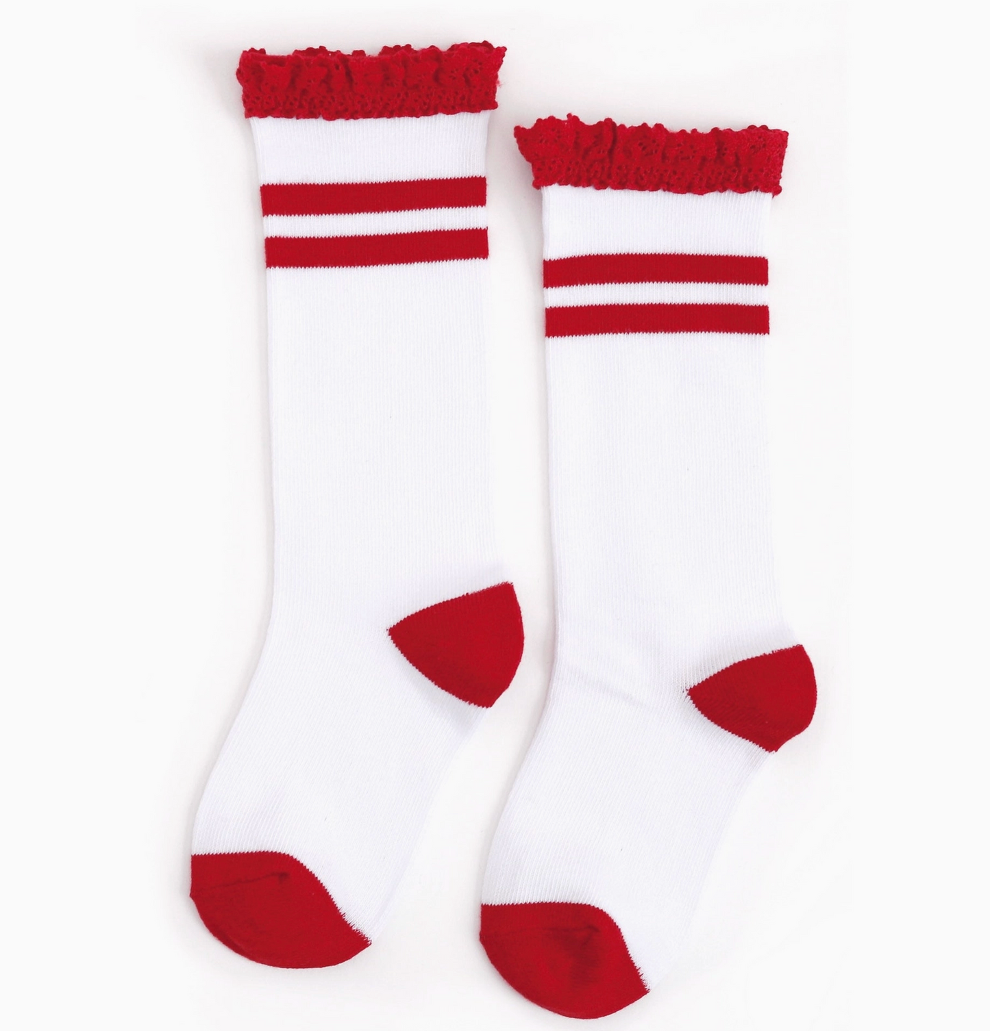 Apple Rad Stripe Lace Top Knee High Socks