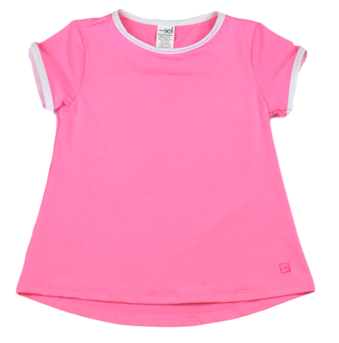 Flamingo Pink Bridget Basic Tee