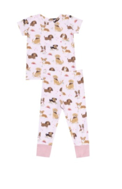 Best Friend Dogs Pink S/S Loungewear Set