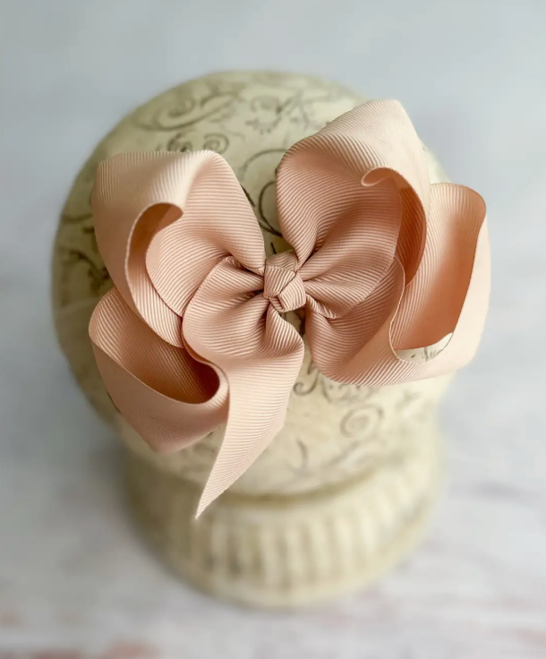 Classic Grosgrain Hair Bow - Satin Headband - 4.5"