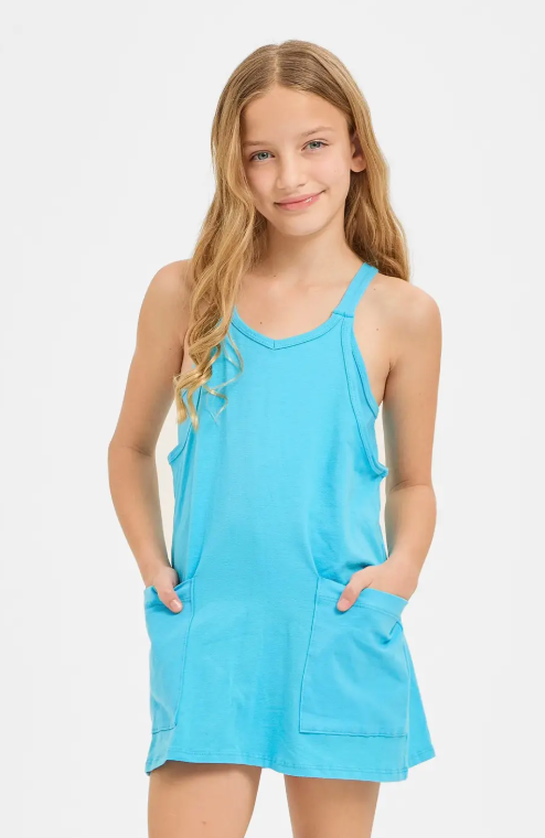 Tank Dress with Built in Romper Lining
