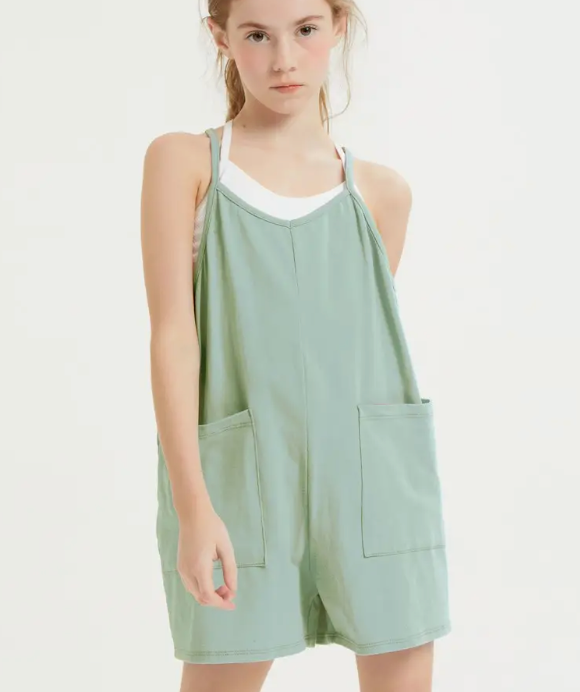 Two Pocket Overall Romper