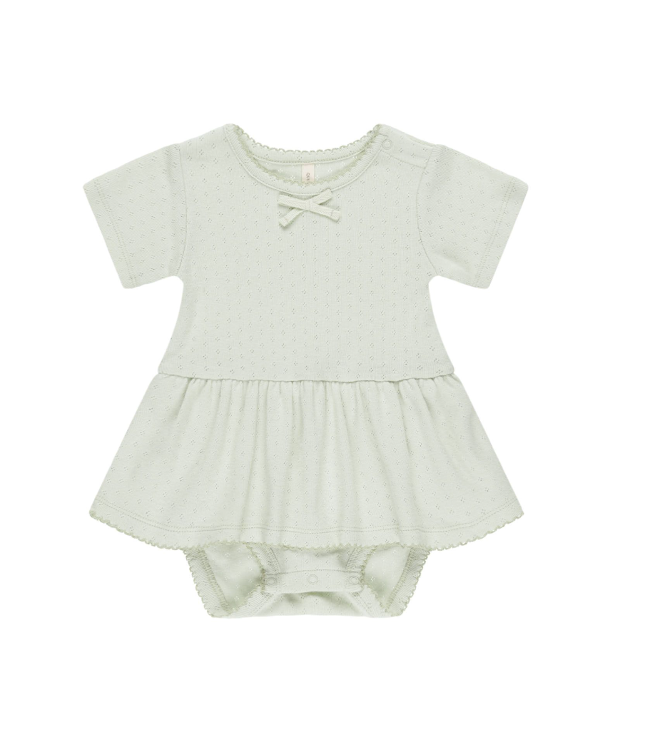 Mint Pointelle Skirted Bodysuit