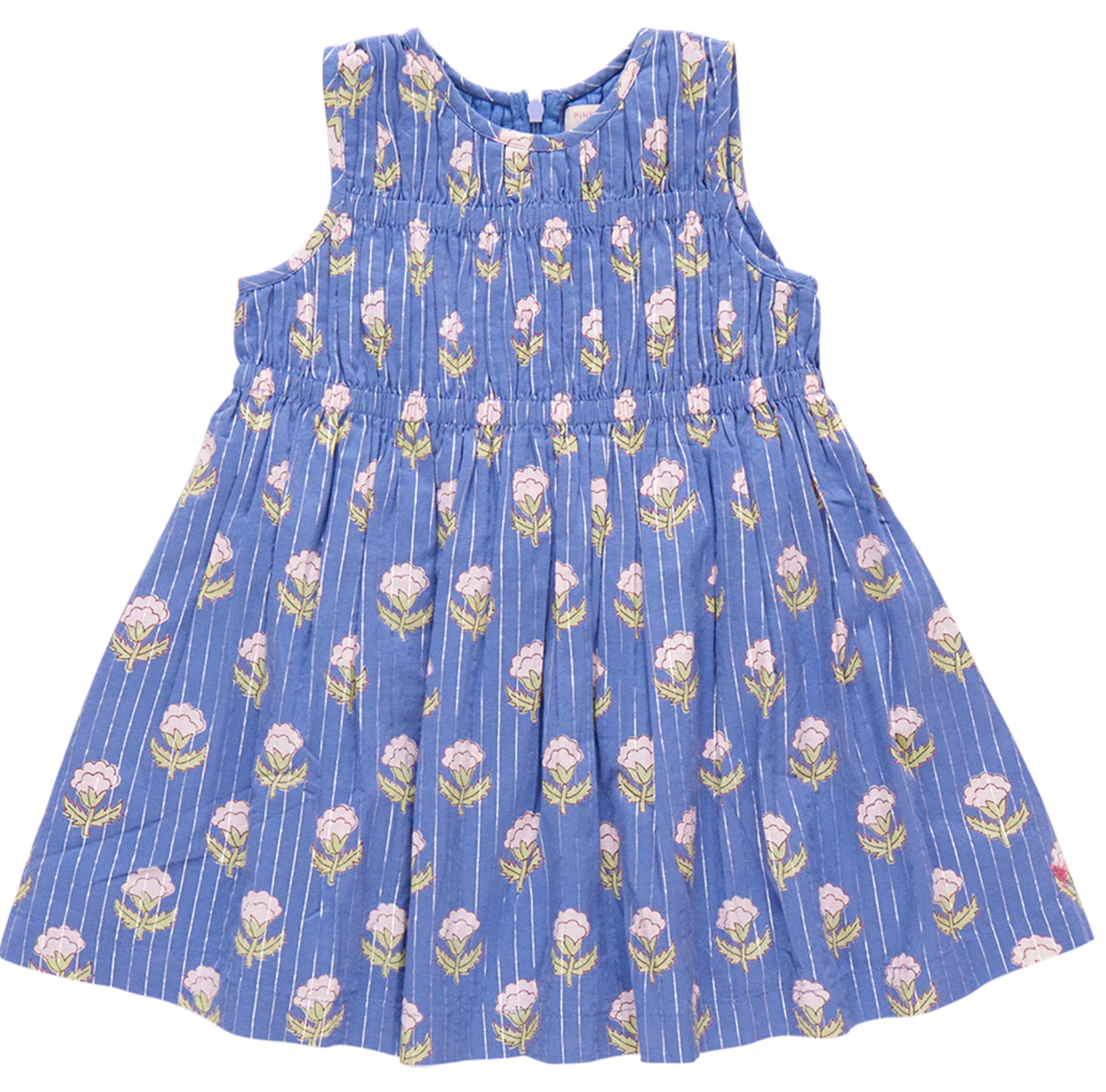Girls Sleeveless Waverly Dress - Periwinkle Small Bud