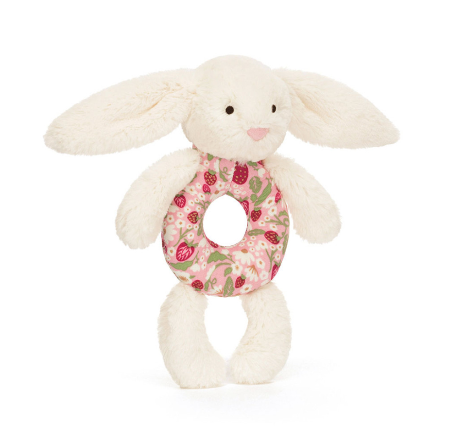 Blossom Cream Bunny Berry ring Rattle