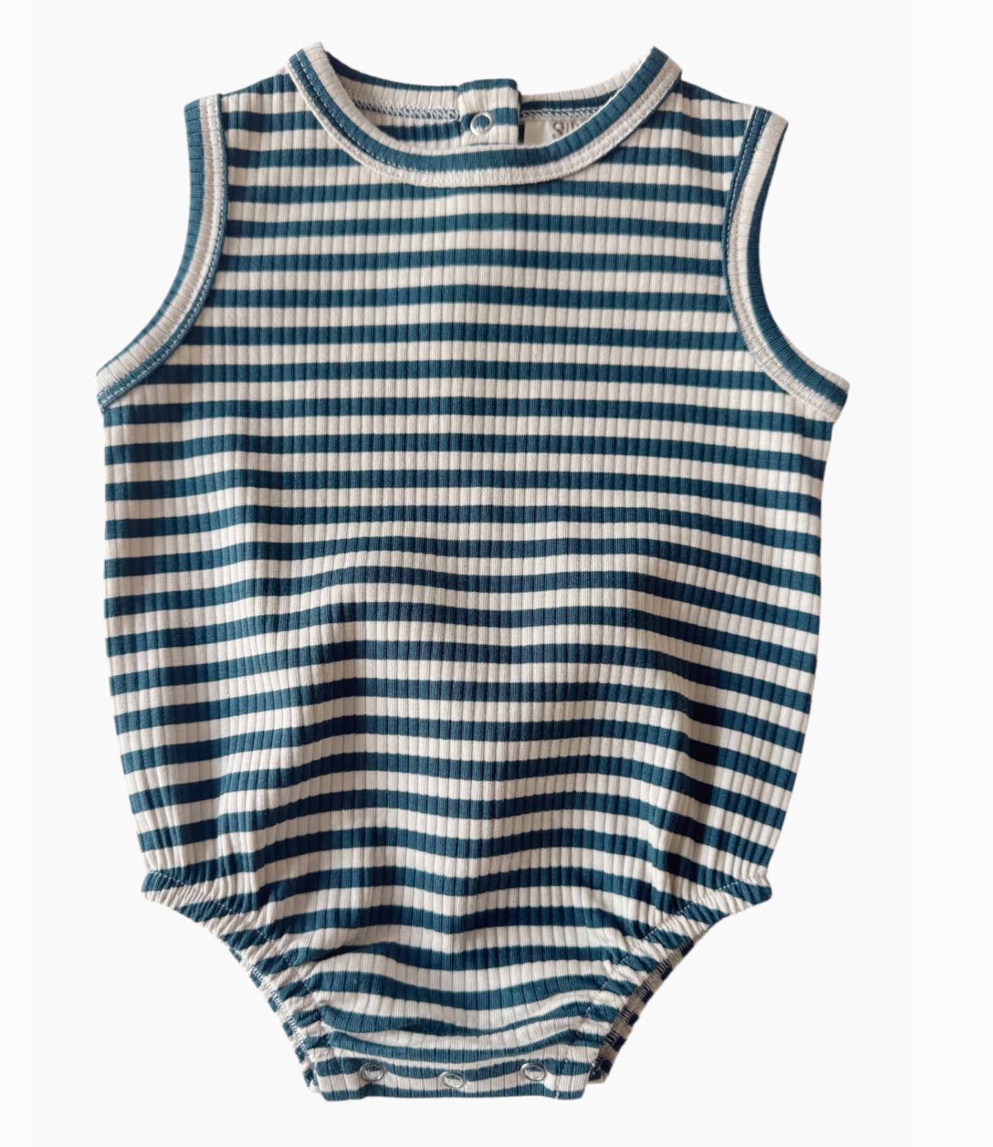 Steel Blue Stripe / Organic Ribbed Dune Bubble