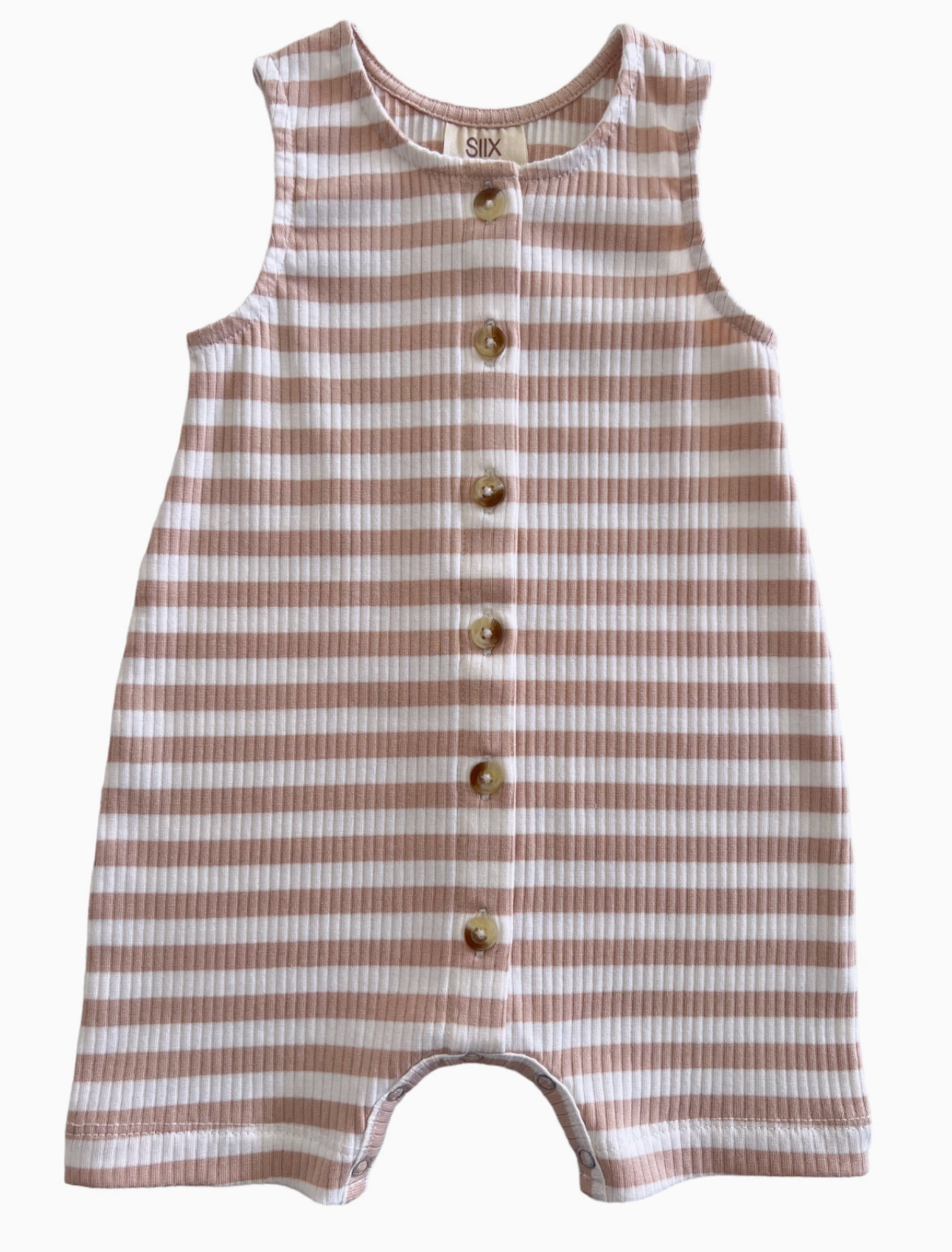 Tan Stripe / Organic Ribbed Bay Shortie