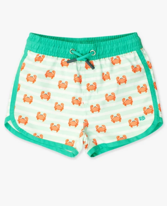 Crabby Cove Dolphin Hem Swim Trunks