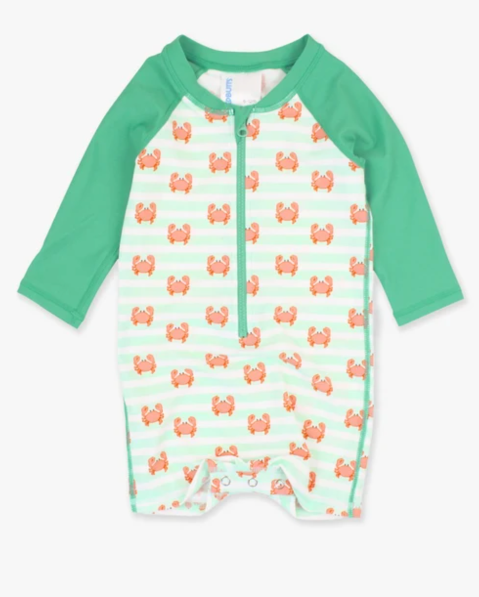 Crabby Cove Long Sleeve One Piece Rash Guard