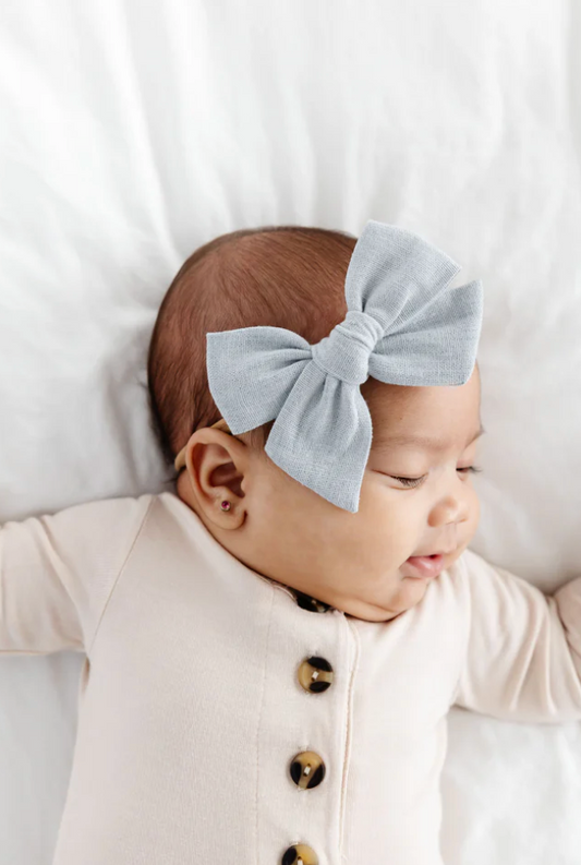 Medium Linen Bow Headband