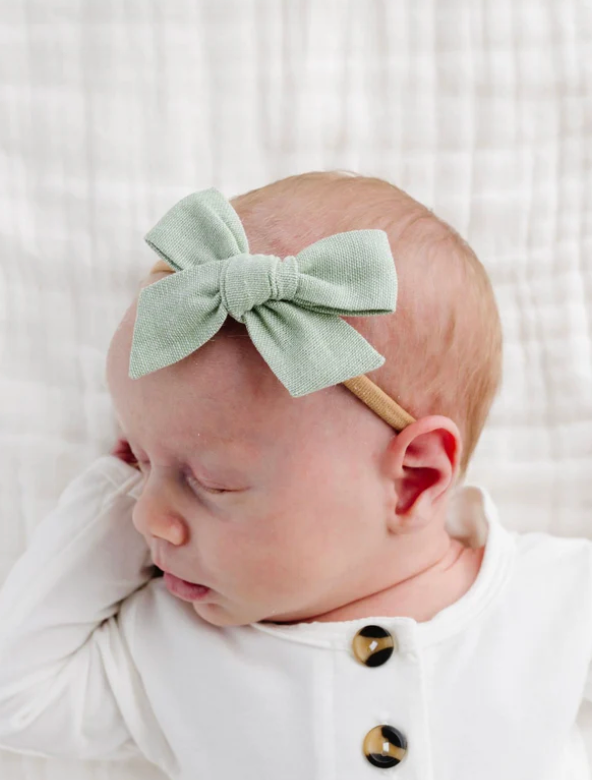 Medium Linen Bow Headband