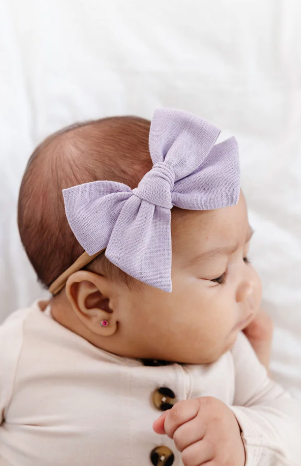 Medium Linen Bow Headband