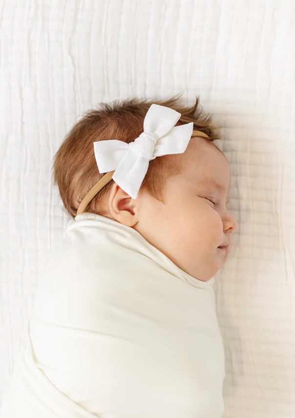 Medium Linen Bow Headband