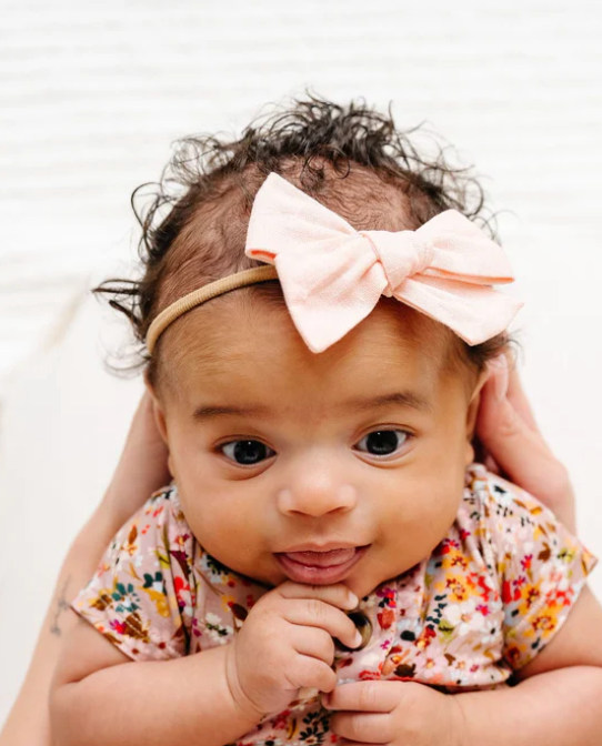 Medium Linen Bow Headband