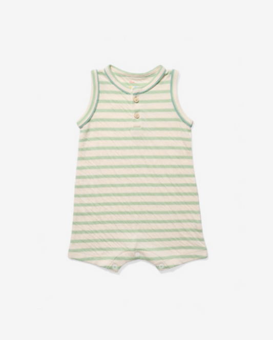 Lachlan Romper - Kiwi Stripe