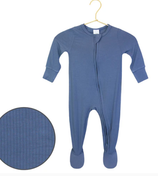 Harrison Ribbed Premie Zipper Footie
