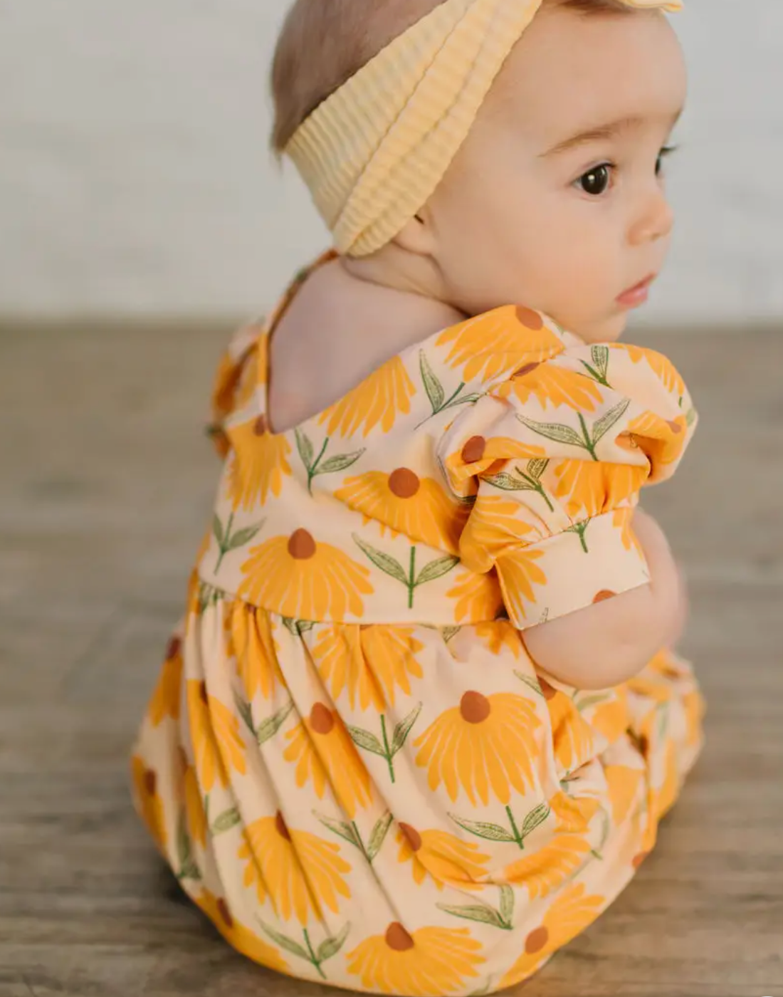 Puffed Rosie Romper in Sunflower
