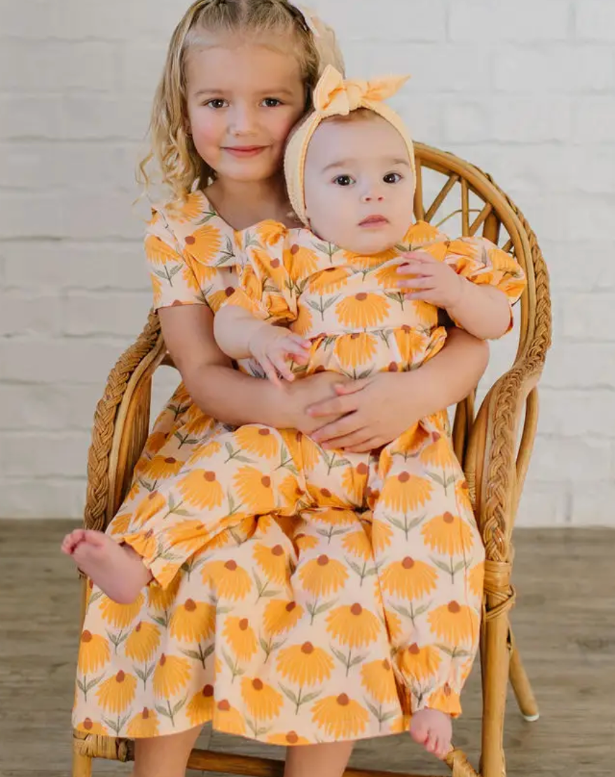 Puffed Rosie Romper in Sunflower