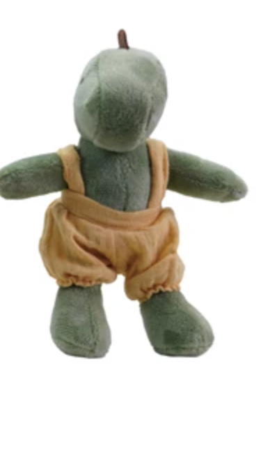 Plush Animal in Cotton Overalls