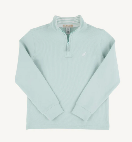 Old Greenwich Green with Old Greenwich Green Stripe Hayword Half Zip