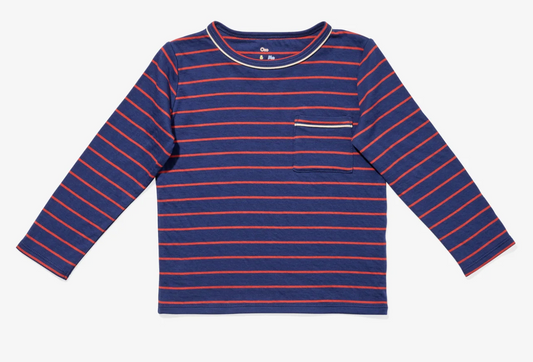 Edward Tee - Navy/Red Stripe