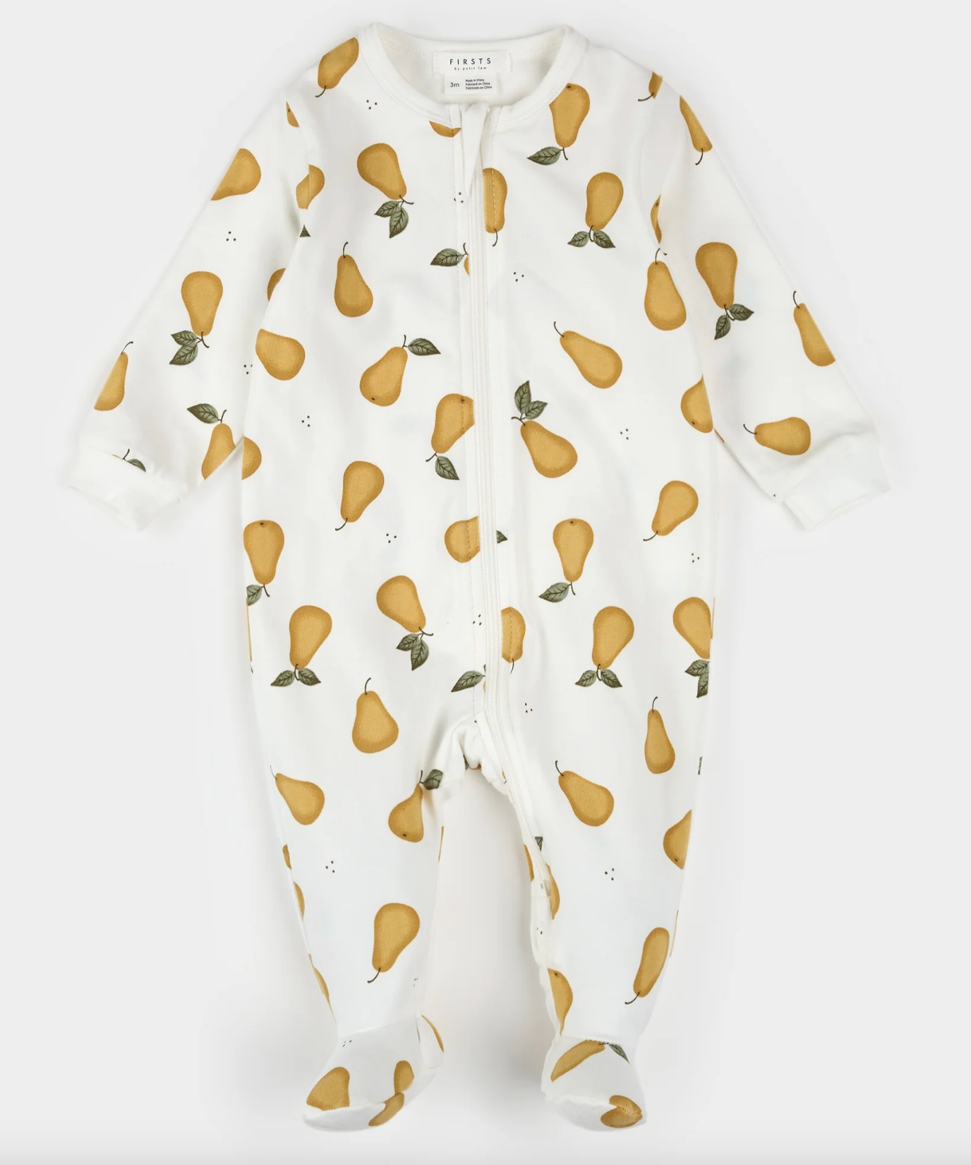 Pear Print on Off-White Sleeper