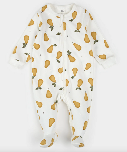 Pear Print on Off-White Sleeper