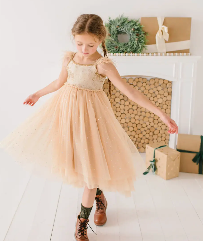 Jolie Dress in Golden Child | Girls Special Occasion Dress