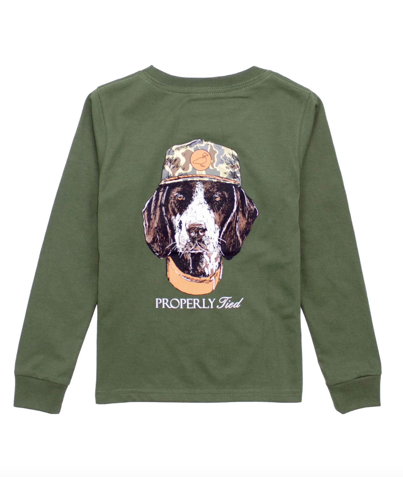 Boys Man's Best Friend LS Olive Tee