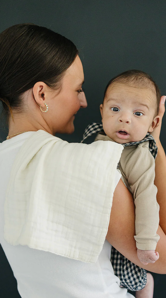 Cream Muslin burp Cloth