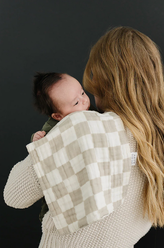 Taupe Muslin Burp Cloth