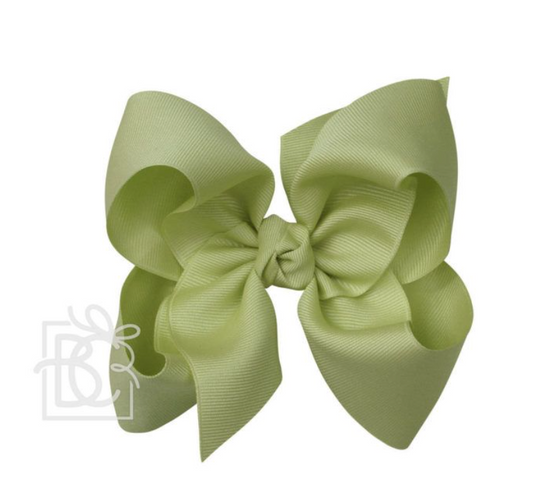 Spring Moss 4.5 Large Grosgrain Bow w/ Knot