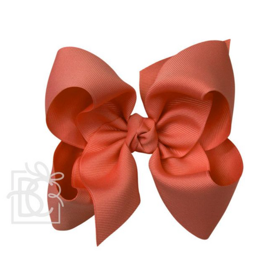 Mandarine Orange 4.5 Large Grosgrain Bow w/ Knot